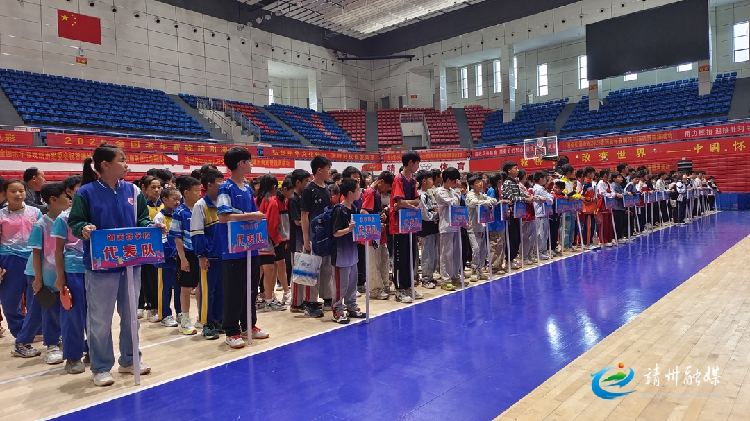靖州中小学生第六届乒乓球赛开赛 少年“乒”出风采