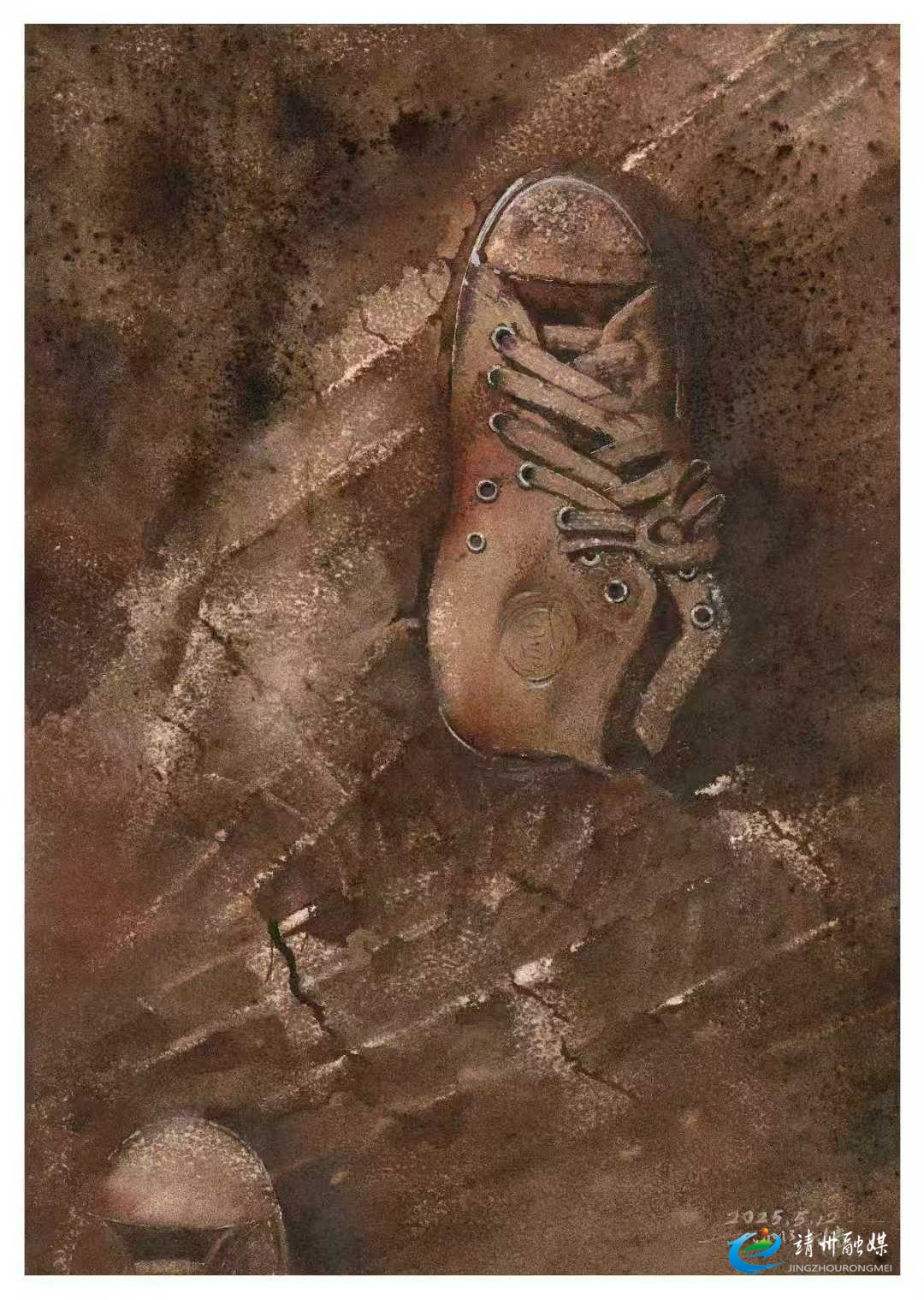 首屆湖南小幅水彩畫展覽復(fù)評揭曉  靖州畫家謝科表作品《跡》成功入選