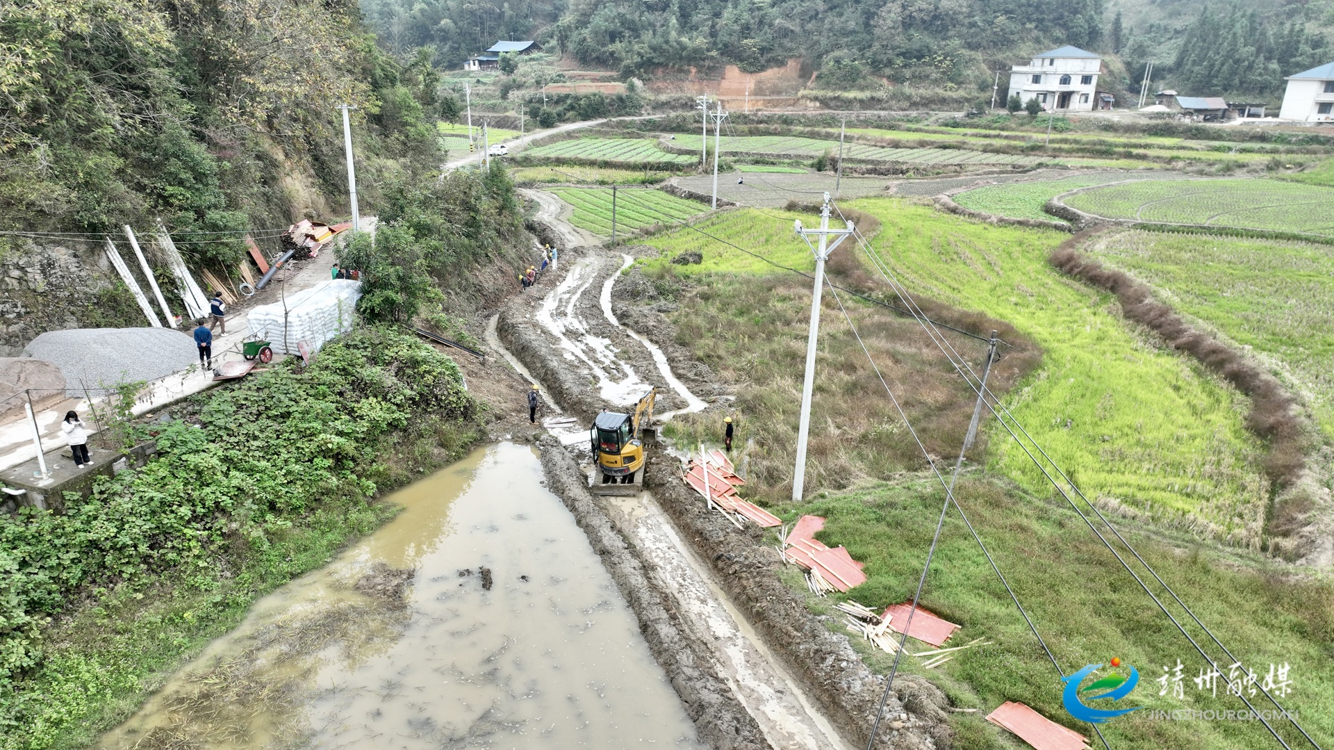 靖州沙溪村：1.2公里“安心渠”开工 解“旱涝双忧” 护农增收