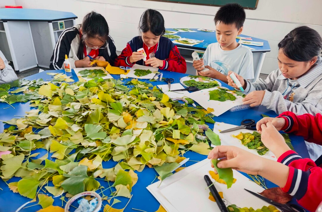 土桥小学：拾一片秋叶 创一纸童趣